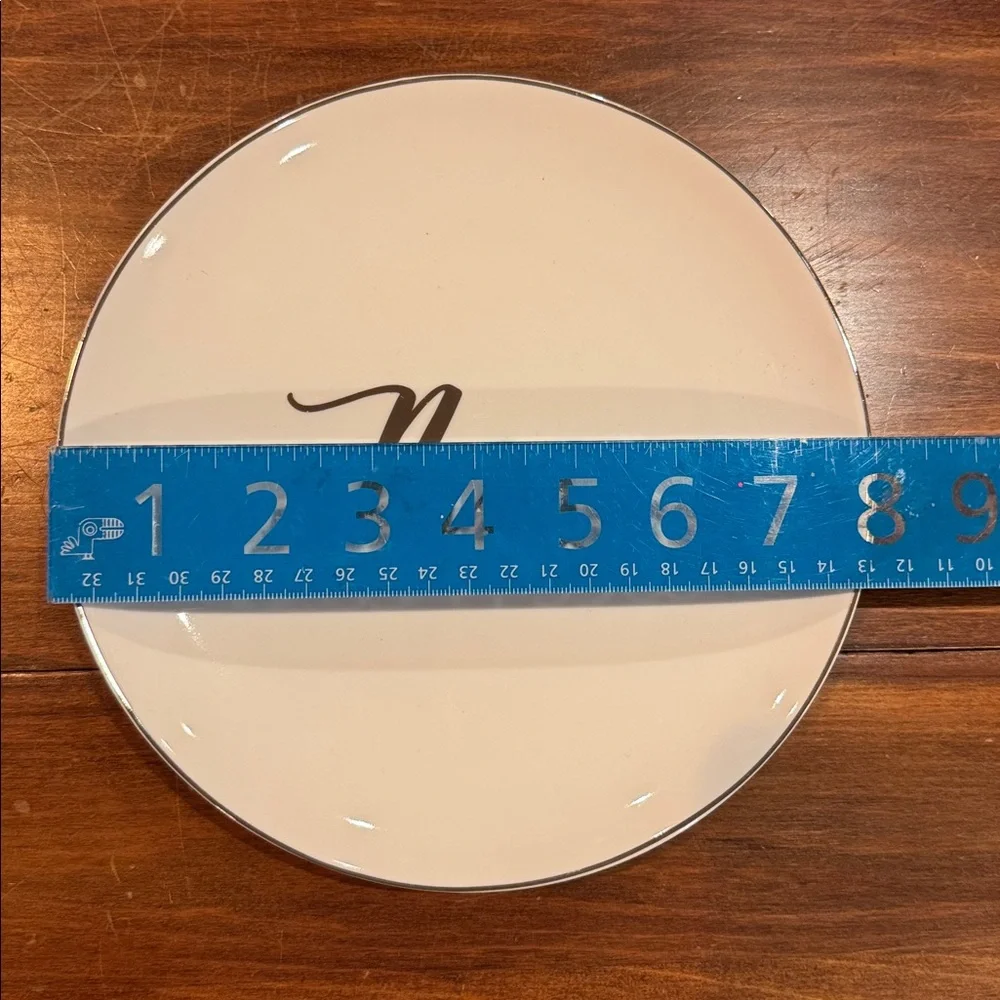NWT Crate&Barrel Mr. Mrs. 8” Plate Set of 2 Wedding Cake Anniversary Bridal NEW